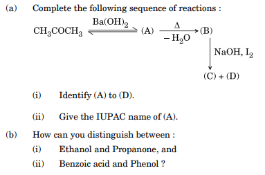 Complete the following sequence of reactions